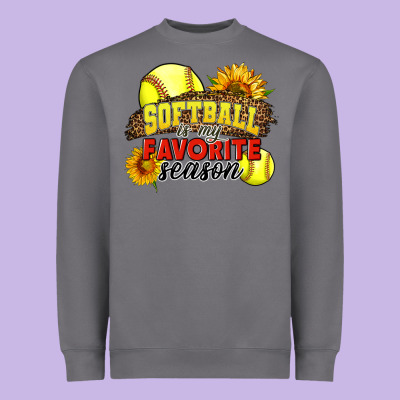 Softball Is My Favorite Season Heavyweight Sweatshirt Designed By Lillyallendesigns