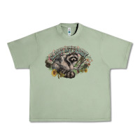 Oil Green classy but trashy racoon Urban Heavy Tee - NancyCooperArtShop