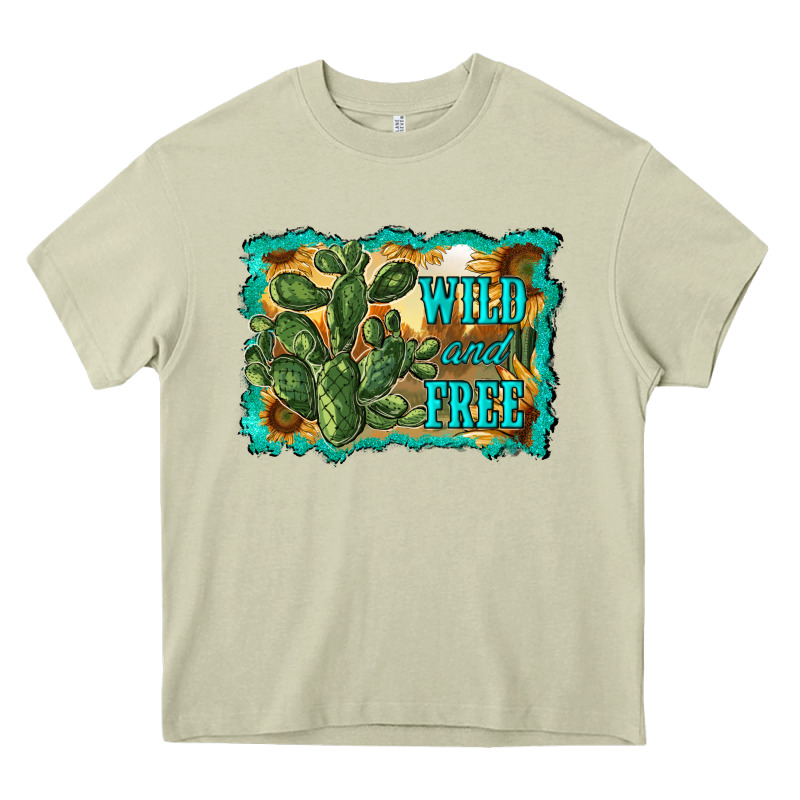 Wild And Free Cactus Heavy Core Tee by RanaPortraitStore | Teevron