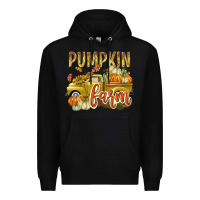 Black Pumpkin farm with truck Premium Hoodie - texasbilliewilder