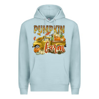 Blue Mist Pumpkin farm with truck Premium Hoodie - texasbilliewilder