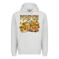 Dove Grey Pumpkin farm with truck Premium Hoodie - texasbilliewilder