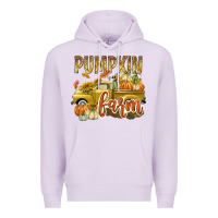 Lilac Pumpkin farm with truck Premium Hoodie - texasbilliewilder