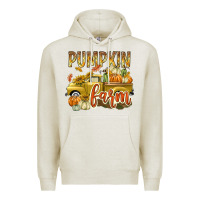 Oatmeal Heather Pumpkin farm with truck Premium Hoodie - texasbilliewilder