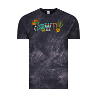Cloud Black howdy with cowboy hat and cactus Vintage Tee - Artiststas