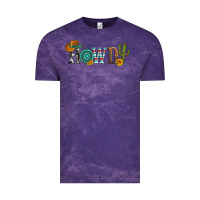 Cloud Purple howdy with cowboy hat and cactus Vintage Tee - Artiststas