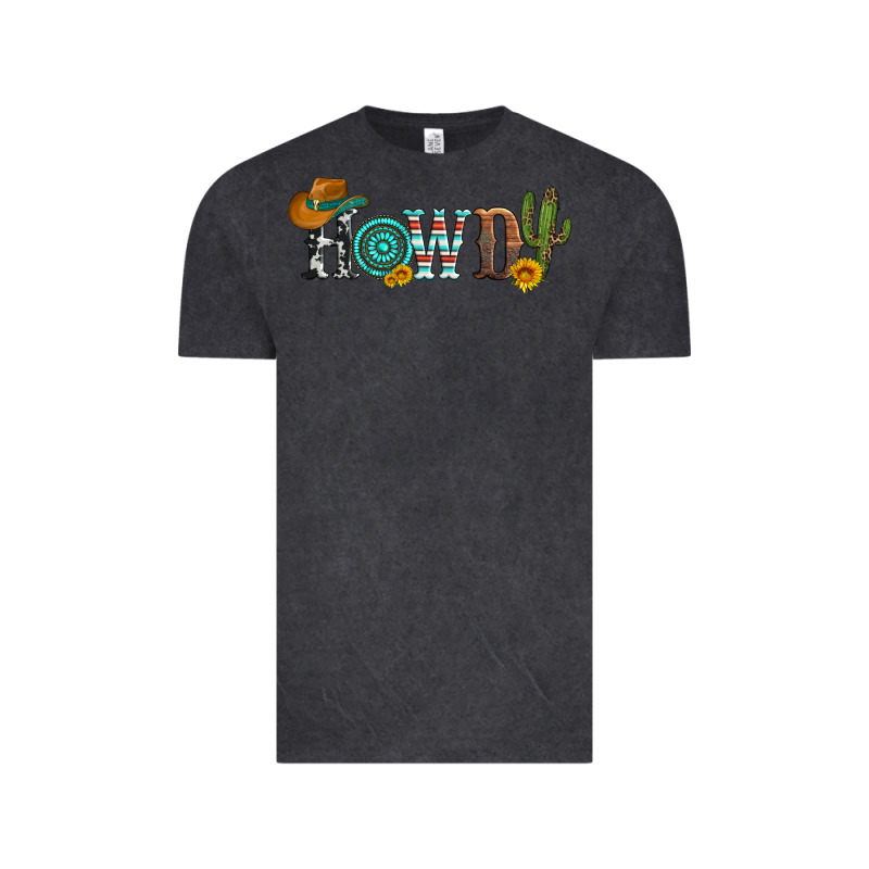 Howdy With Cowboy Hat And Cactus Vintage Tee by Artiststas | Teevron