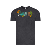 Vintage Black howdy with cowboy hat and cactus Vintage Tee - Artiststas
