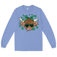 Colony Blue st patrick's day cow Long Sleeve Tee - MaliasSmallBusiness