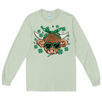 Matcha st patrick's day cow Long Sleeve Tee - MaliasSmallBusiness