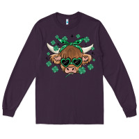 Plum st patrick's day cow Long Sleeve Tee - MaliasSmallBusiness
