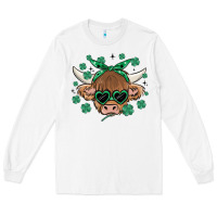 White st patrick's day cow Long Sleeve Tee - MaliasSmallBusiness