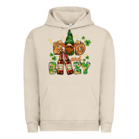 Pigment French Oak St. Patrick's Bad and boozy with gnome Urban Hoodie - HowdyJamesFarm