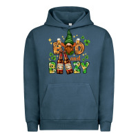 Pigment Midnight Navy St. Patrick's Bad and boozy with gnome Urban Hoodie - HowdyJamesFarm