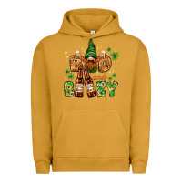 Pigment Peanut Butter St. Patrick's Bad and boozy with gnome Urban Hoodie - HowdyJamesFarm