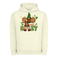 Pigment Pistachio St. Patrick's Bad and boozy with gnome Urban Hoodie - HowdyJamesFarm