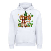 White St. Patrick's Bad and boozy with gnome Urban Hoodie - HowdyJamesFarm