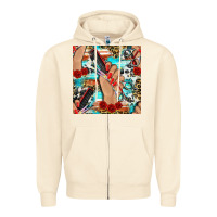 Sandshell hairdresser hand scissors and roses with serape leopard and cowhide se Zipper Hoodie - BundleAndBundleShop