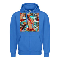 True Royal hairdresser hand scissors and roses with serape leopard and cowhide se Zipper Hoodie - BundleAndBundleShop