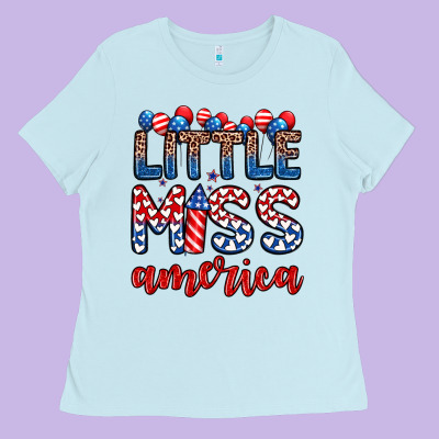 Little Miss America Ladies Tee Designed By Zillion Design Studio