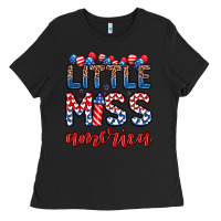 Black little miss America Ladies Tee - Zillion Design Studio