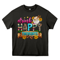 Asphalt drink happy thoughts Heavy Core Tee - Zillion Design Studio