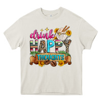 Cream drink happy thoughts Heavy Core Tee - Zillion Design Studio