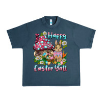 Midnight Navy happy easter y'all rabbit Urban Heavy Tee - BarkalooDesign