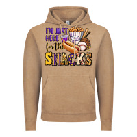 Vintage Coffee i'm just here for the snacks baseball purple and g Vintage Hoodie - Jasminsmagicworld