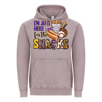 Vintage Zinc i'm just here for the snacks baseball purple and g Vintage Hoodie - Jasminsmagicworld