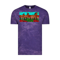 Cloud Purple horses roses ann cactuses license plate Vintage Tee - Artiststas