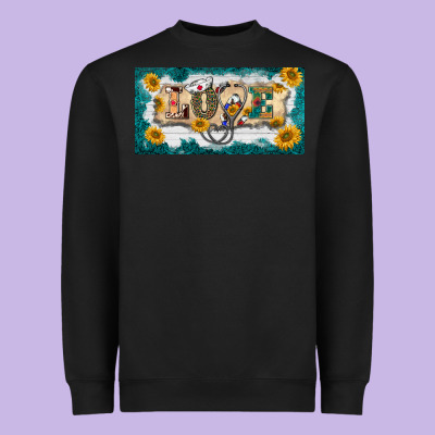 Western Love Nurse License Plate Template Heavyweight Sweatshirt Designed By Barkaloodesign