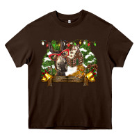 Chocolate Brown christmas donkey candy house Heavy Core Tee - BarkalooDesign