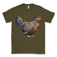 Army Green Cream Legbar Chicken Classic Tee - LillyAllenDesigns