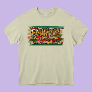 Christmas Western Santa Baby Heavy Core Tee Designed By Ranaportraitstore