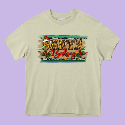 Christmas Western Santa Baby Heavy Core Tee Designed By Ranaportraitstore