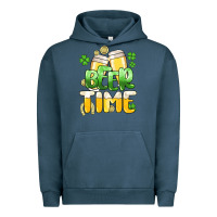 Pigment Midnight Navy St.Patrick's Beer time Urban Hoodie - HowdyJamesFarm