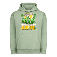 Pigment Oil Green St.Patrick's Beer time Urban Hoodie - HowdyJamesFarm