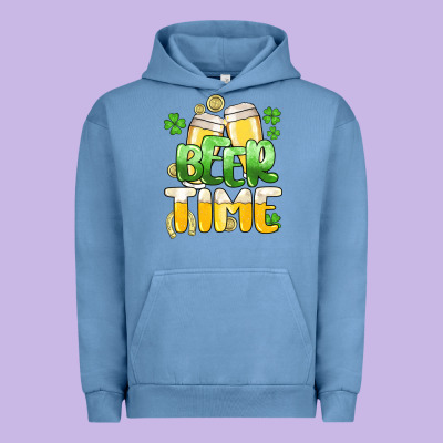 St.patrick's Beer Time Urban Hoodie Designed By Howdyjamesfarm