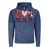 Vintage Denim peace love cure head and neck cancer Vintage Hoodie - Jasminsmagicworld