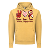 Vintage Mustard peace love cure head and neck cancer Vintage Hoodie - Jasminsmagicworld