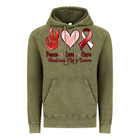 Vintage Olive peace love cure head and neck cancer Vintage Hoodie - Jasminsmagicworld