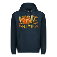 Navy Love Fall Y'all Premium Hoodie - texasbilliewilder