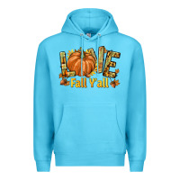 Ocean Blue Love Fall Y'all Premium Hoodie - texasbilliewilder