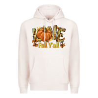 Pale Pink Love Fall Y'all Premium Hoodie - texasbilliewilder