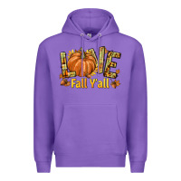 Purple Love Fall Y'all Premium Hoodie - texasbilliewilder
