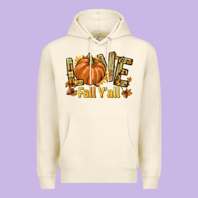 Love Fall Y'all Premium Hoodie Designed By Texasbilliewilder