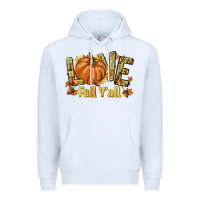 White Love Fall Y'all Premium Hoodie - texasbilliewilder