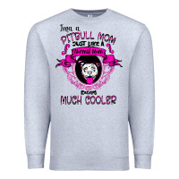 Heather Grey I'm A Pitbull Mom Just Like A Normal Mom Premium Sweatshirt - Bettercallsaul