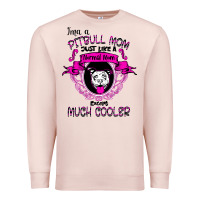 Pale Pink I'm A Pitbull Mom Just Like A Normal Mom Premium Sweatshirt - Bettercallsaul